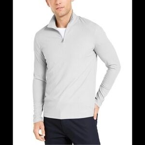 NWT Alfani Lightweight Ribbed Quarter-Zip Pullover